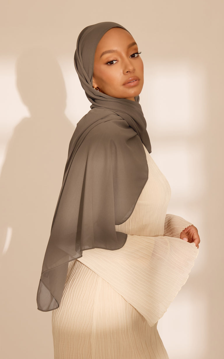 送料無料 通販 ファッション PINK PETAL Chiffon Solid Hijab Shipping Free $10.95 Scarf Clothing