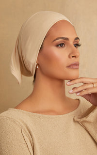 Nude Wide Band Cotton Under Scarf