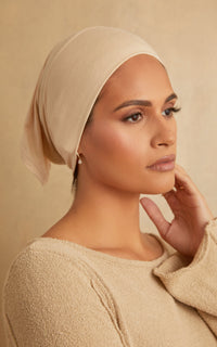 Nude Wide Band Cotton Under Scarf