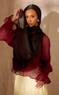 Onyx Lustre Satin Hijab