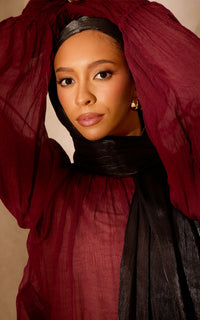 Onyx Lustre Satin Hijab