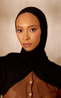 Onyx Premium Jersey Hijab — Mini