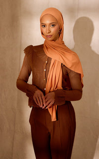 Orange Melon Premium Jersey Hijab — Mini