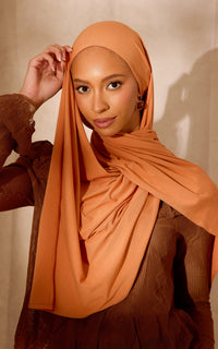 Orange Melon Premium Jersey Hijab — Mini