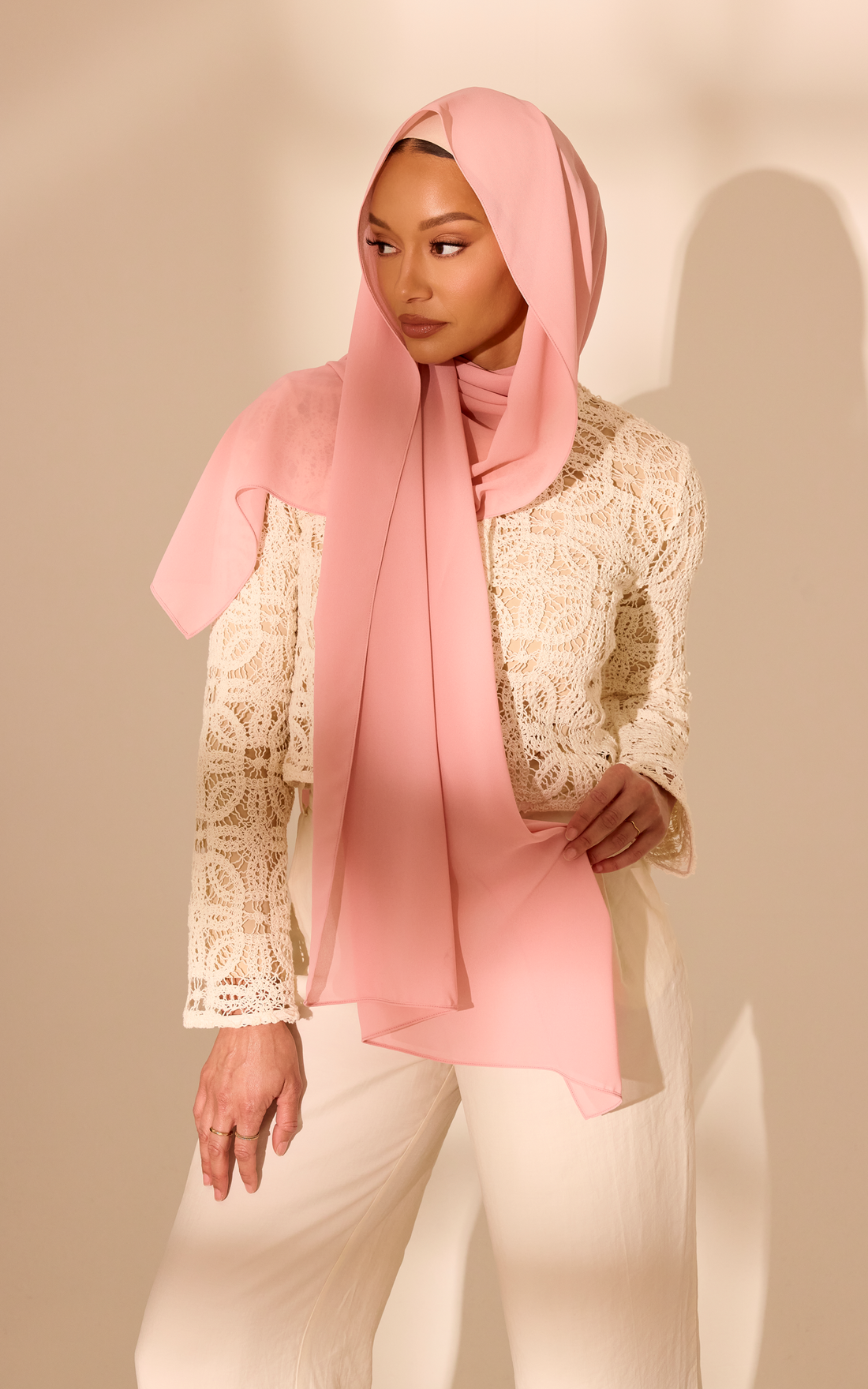 Prickly Pink Chiffon Hijab