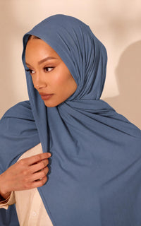 Riviera Blue Premium Jersey Hijab