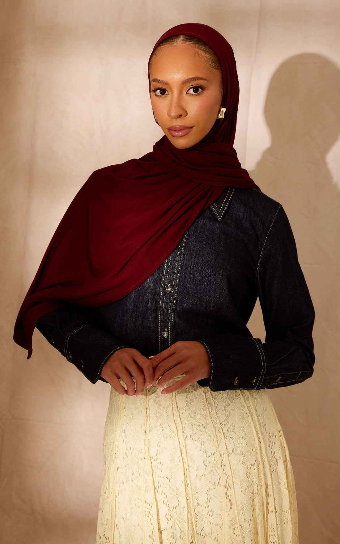 Rouge Premium Jersey Hijab — Mini