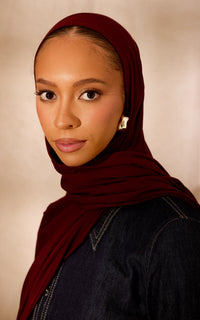 Rouge Premium Jersey Hijab — Mini
