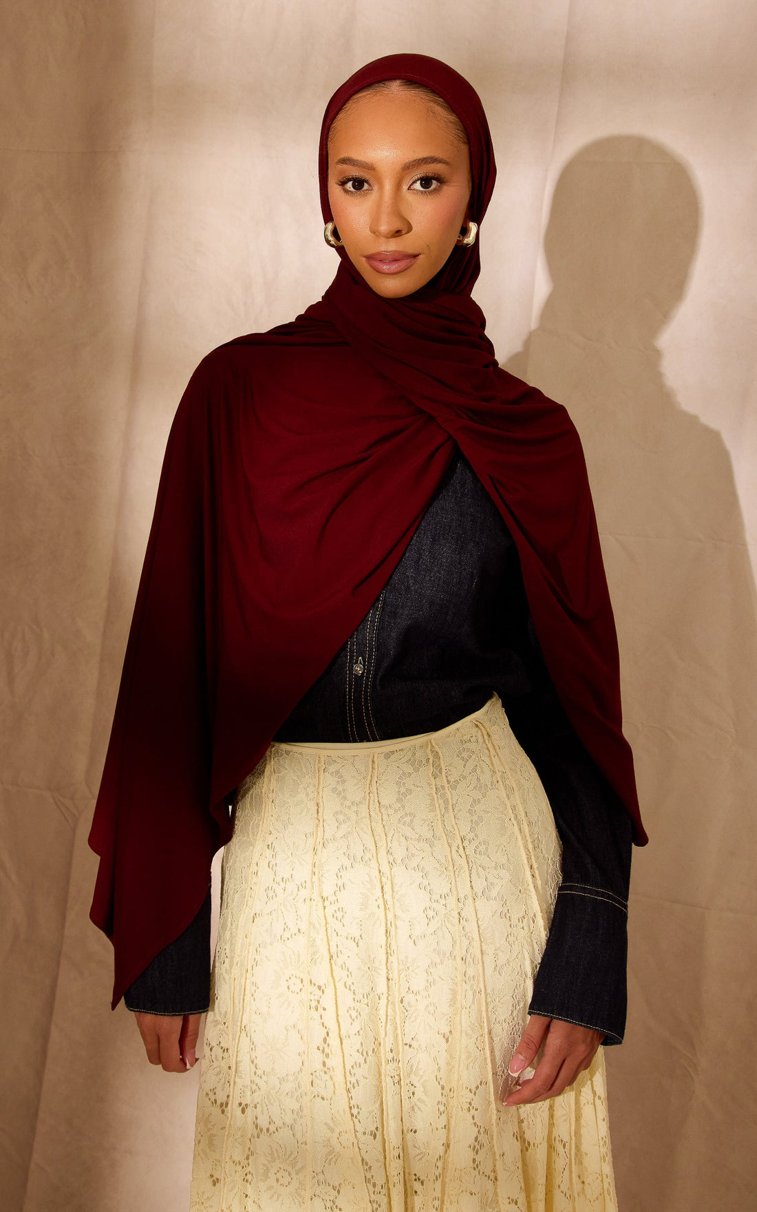 Rouge Premium Jersey Hijab — Standard