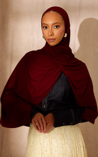 Rouge Premium Jersey Hijab — Standard