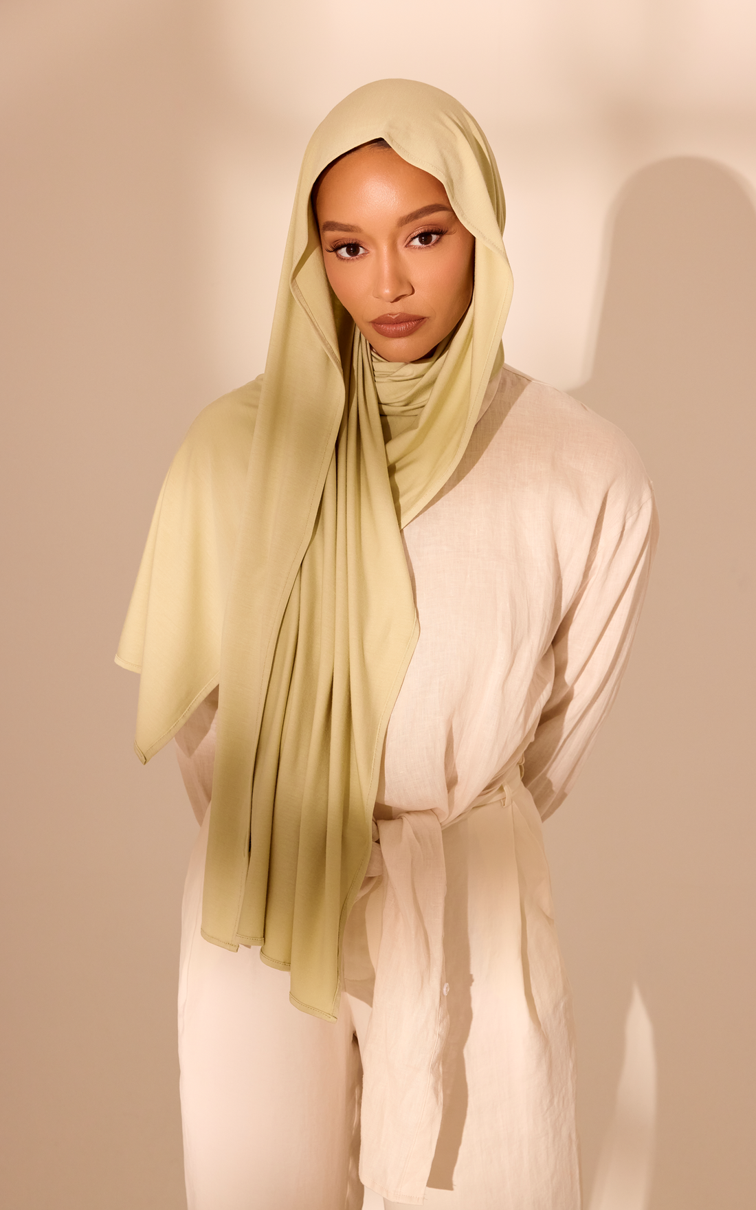 Sage Green Premium Jersey Hijab — Mini