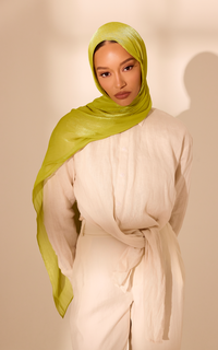 Salted Lime Lustre Satin Hijab
