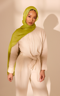 Salted Lime Lustre Satin Hijab