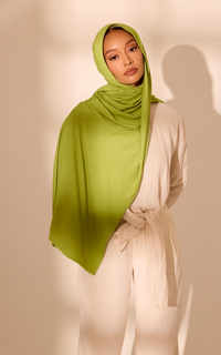Sour Apple Green Premium Jersey Hijab — Standard