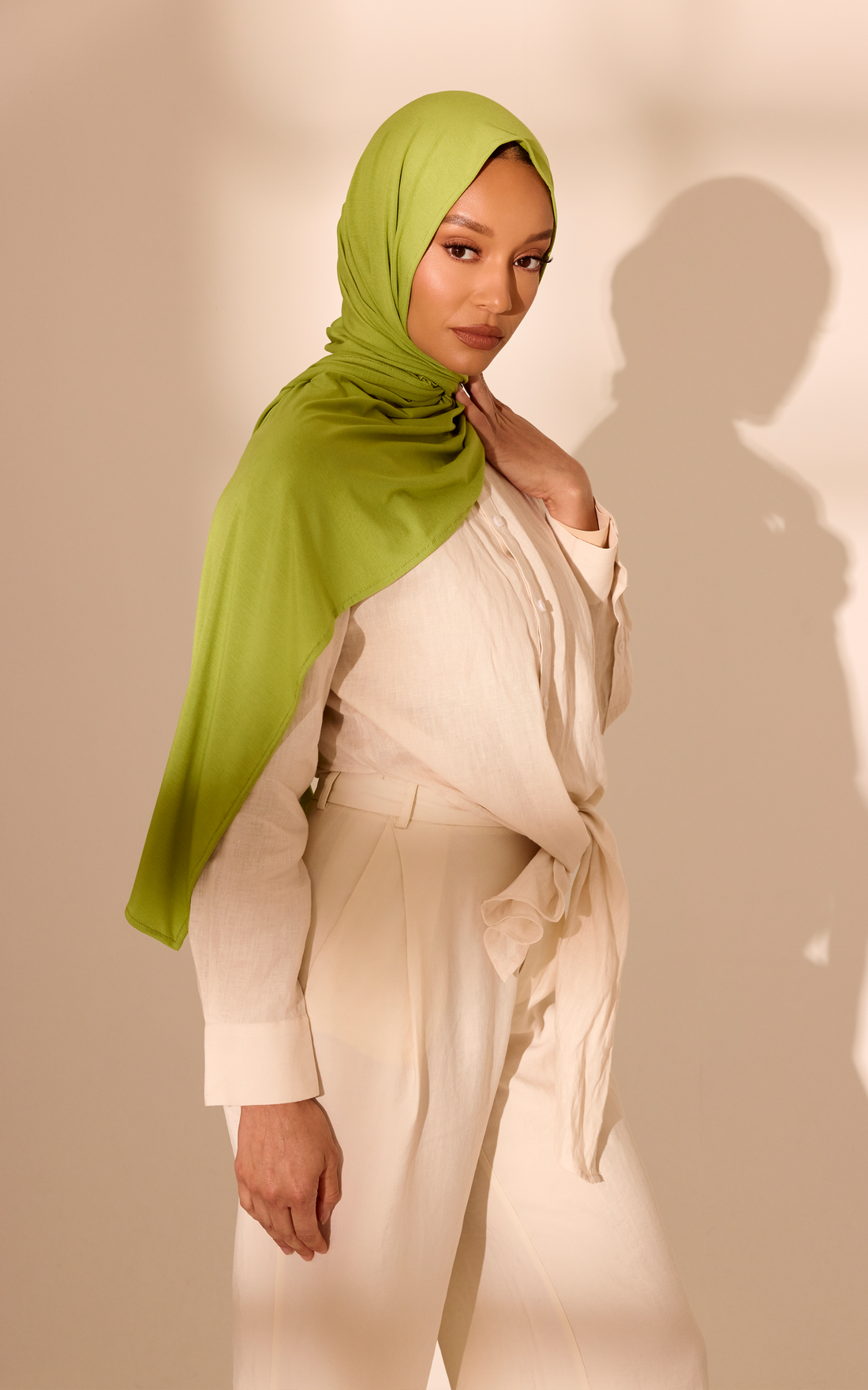 Sour Apple Green Premium Jersey Hijab — Mini