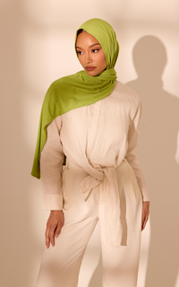 Sour Apple Green Premium Jersey Hijab — Mini