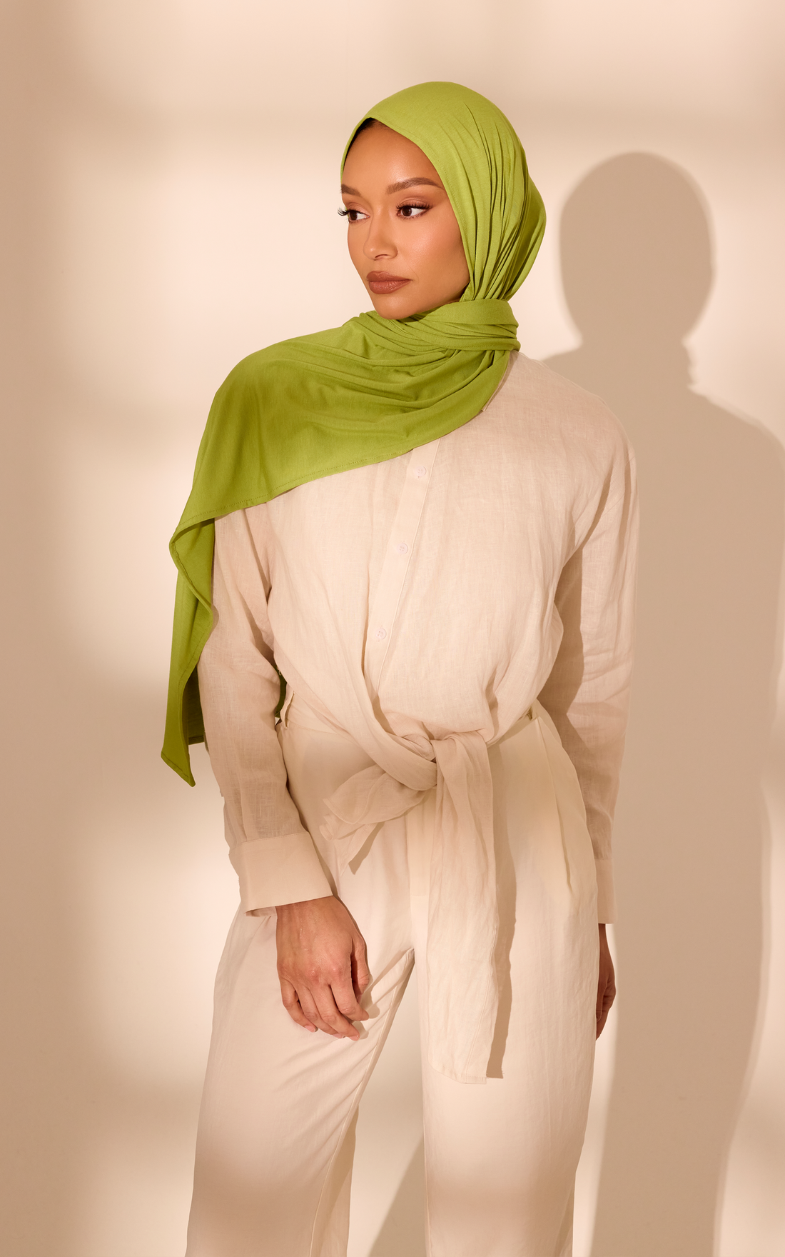 Sour Apple Green Premium Jersey Hijab — Mini