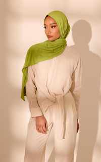 Sour Apple Green Premium Jersey Hijab — Mini