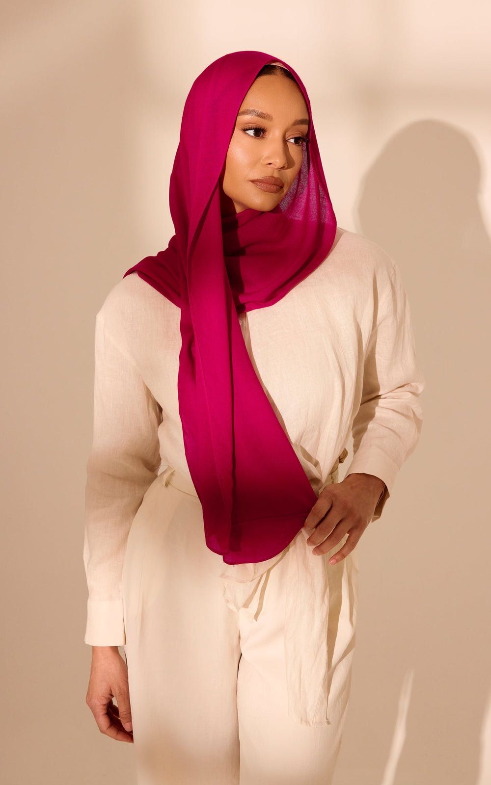Premium Modal Hijab — Teaberry