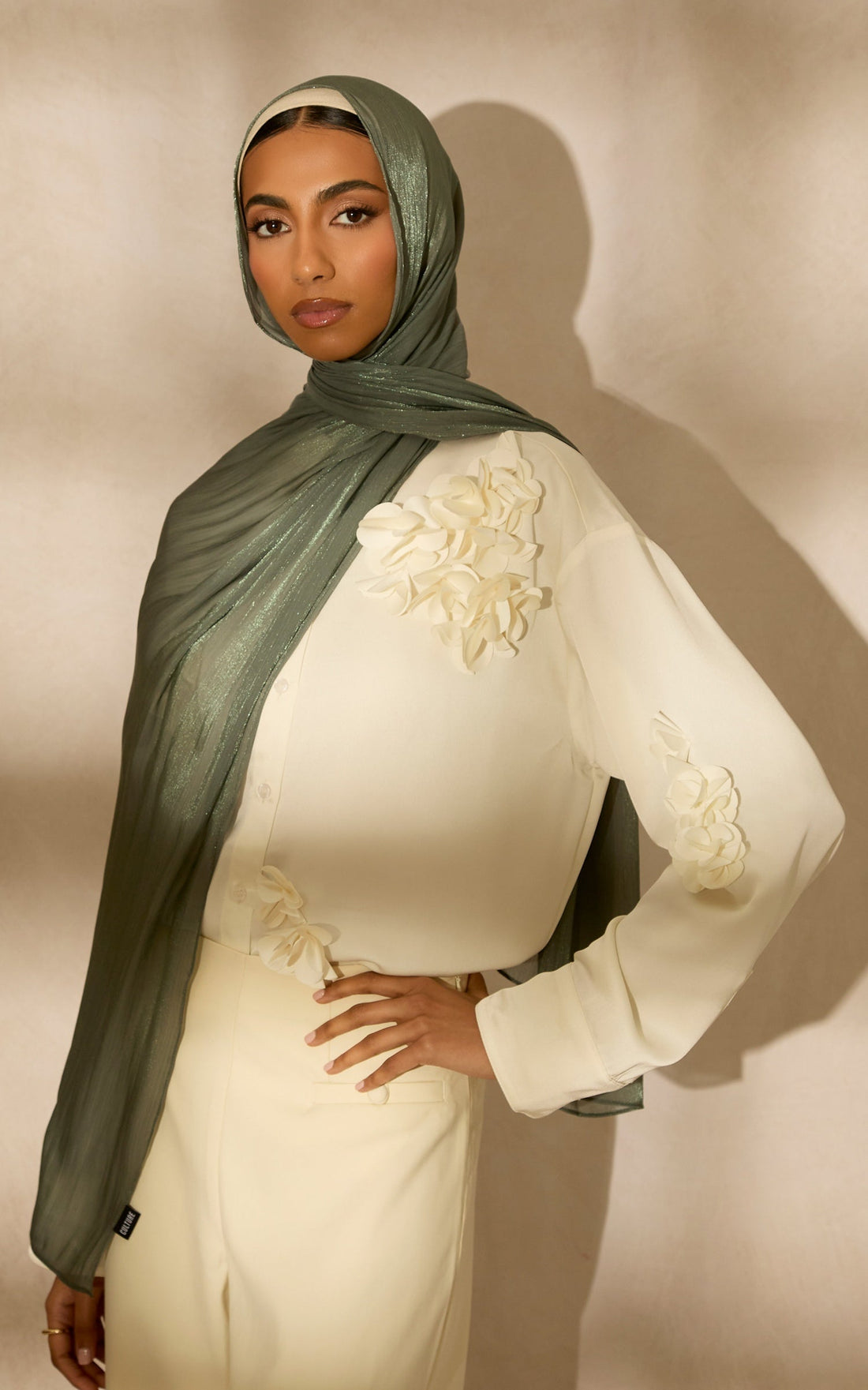 Viridian Lustre Satin Hijab