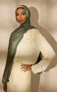 Viridian Lustre Satin Hijab