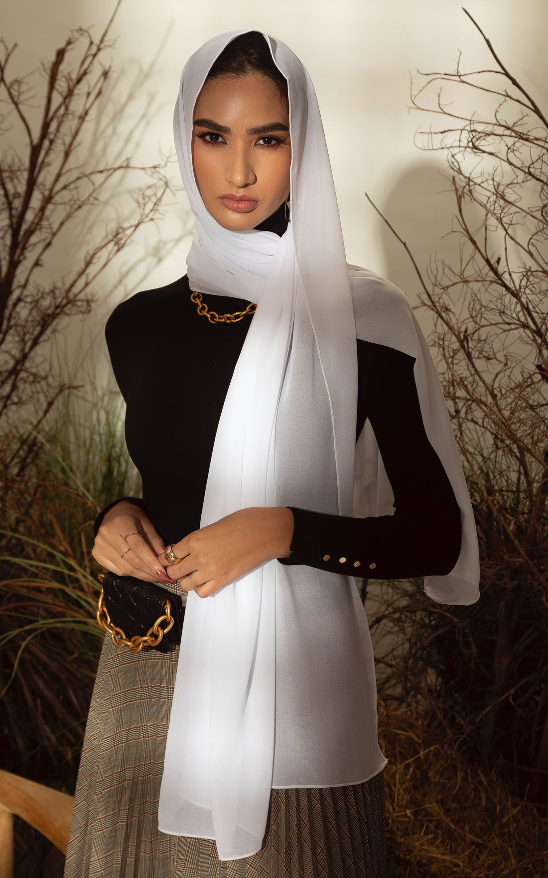 White Chiffon Hijab