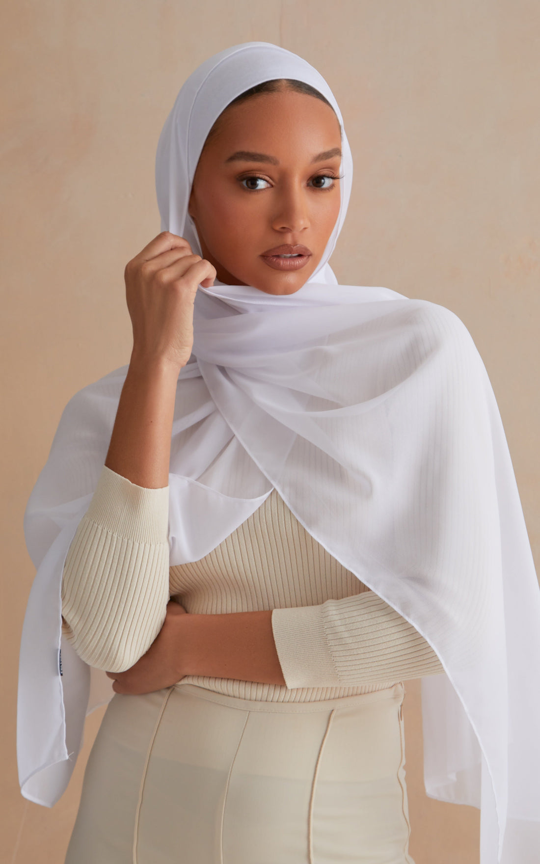 White Chiffon Hijab
