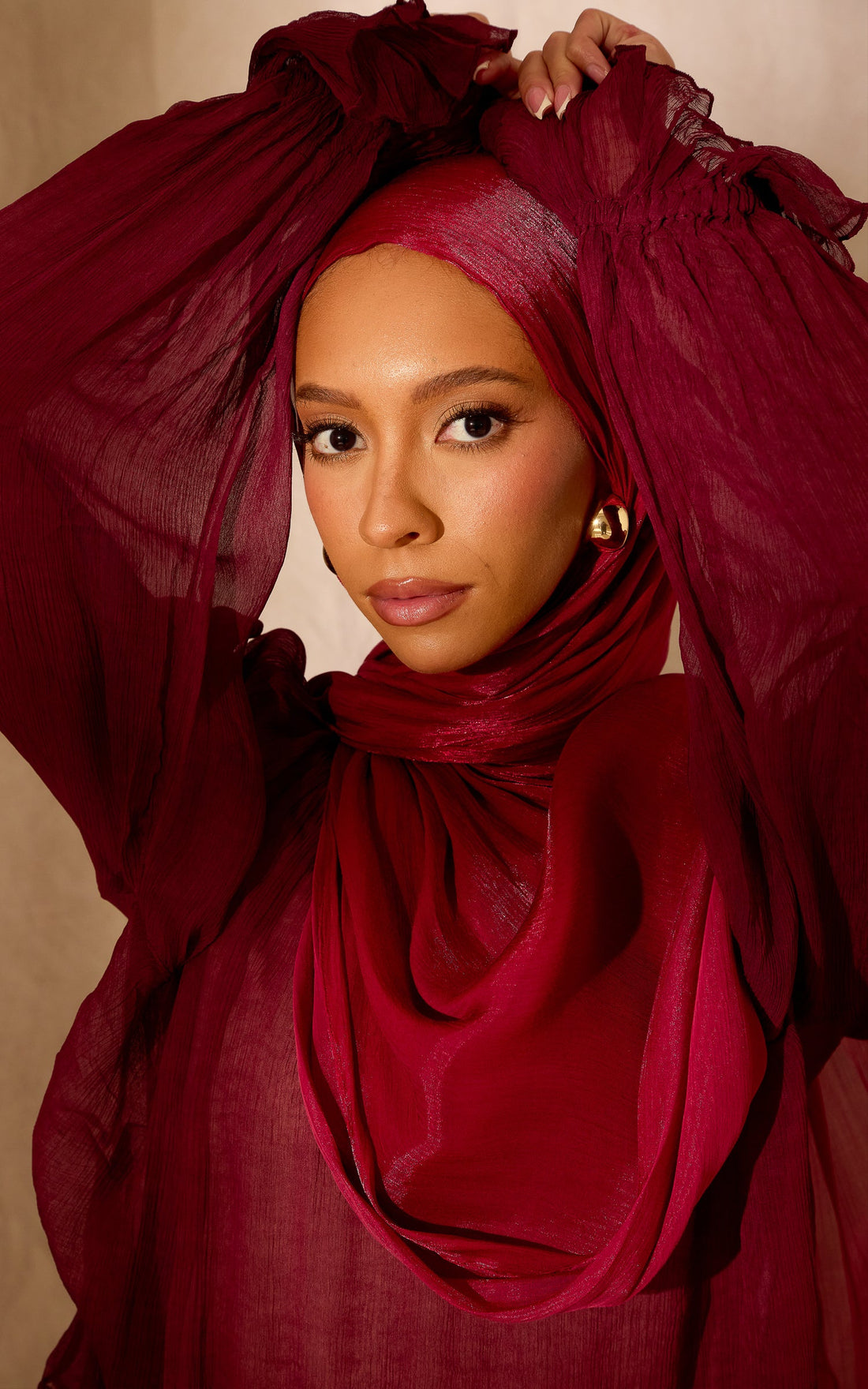 Winter Berry Lustre Satin Hijab