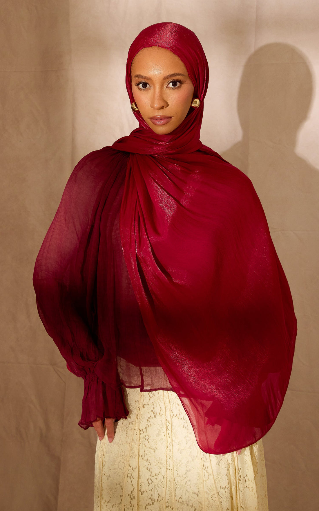 Winter Berry Lustre Satin Hijab