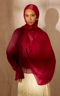 Winter Berry Lustre Satin Hijab