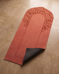 Clay Prayer Mat — folded showing sueded top and grippy underside