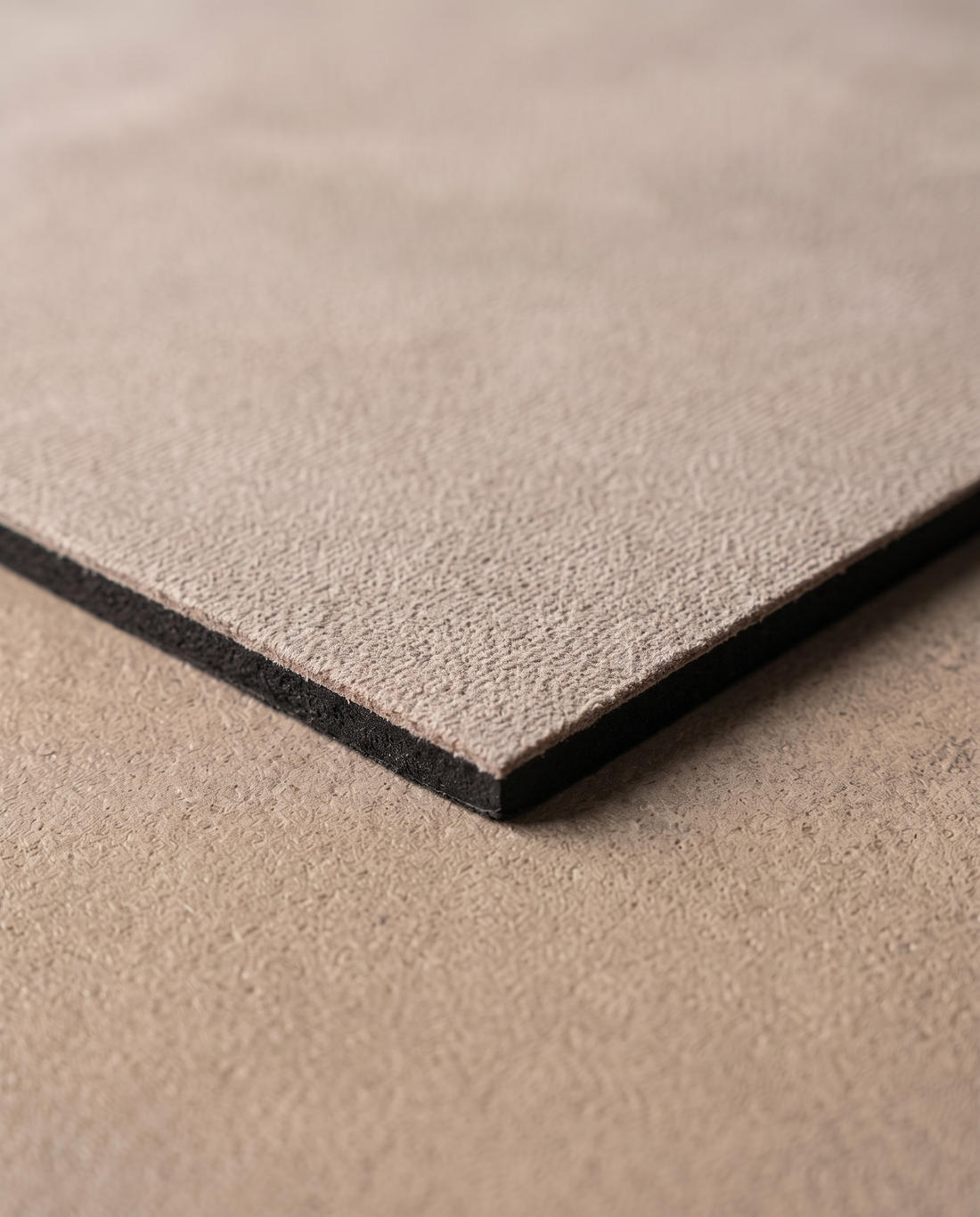Dust Prayer Mat — edge: sueded fabric on dense rubber base