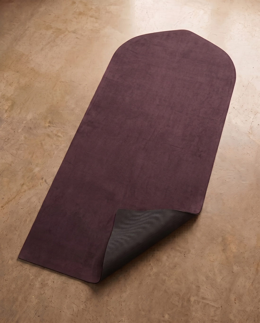 Moab Prayer Mat — folded showing sueded top and grippy underside