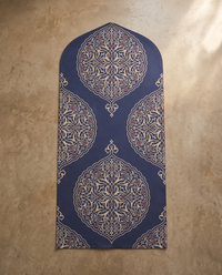 Caspian Prayer Mat — full mat shown flat, entire arch