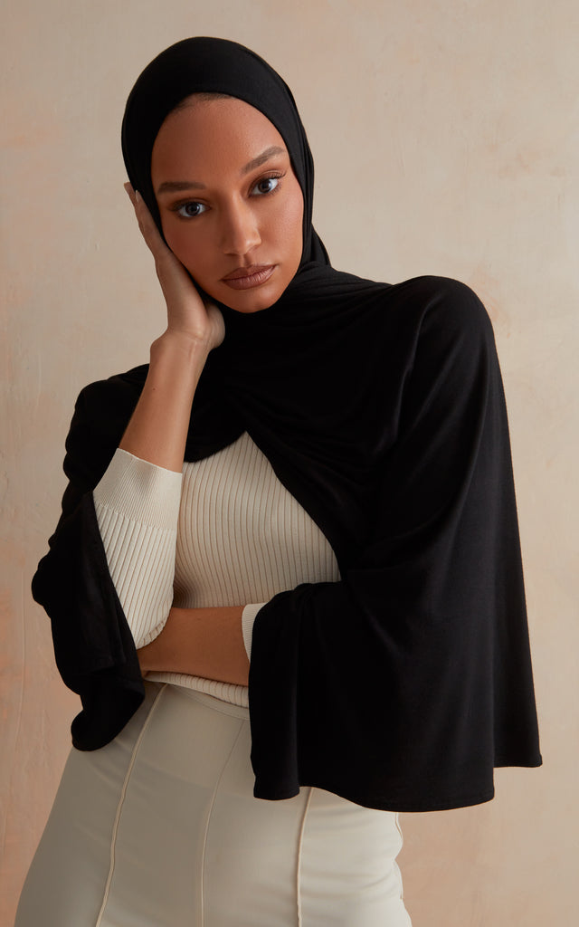 Premium Jersey Hijab Black, Premium Jersey Hijabs