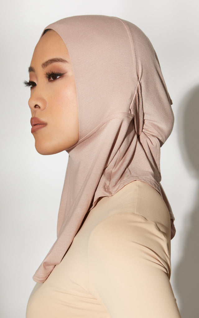 Shop Dusty Rose Premium Open Non Slip Hijab Underscarf Caps Online