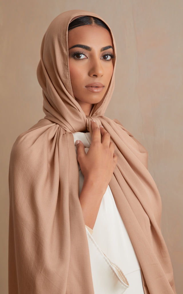 Rose Gold Silk Chiffon Hijab - Vela Popular Modest Hijabs