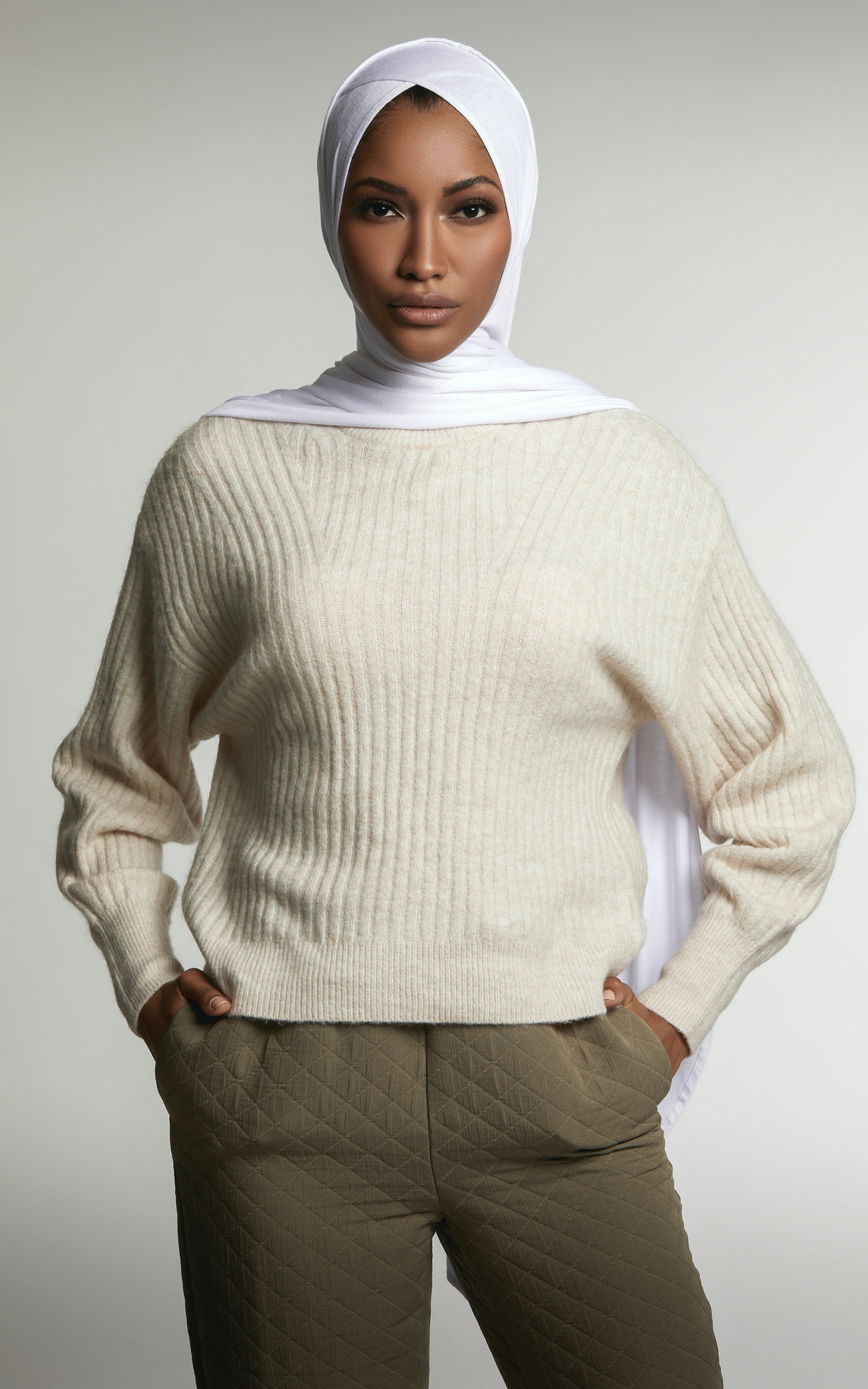 White Access 2.0 Cross-Front Under Scarf — CULTURE (view 2)